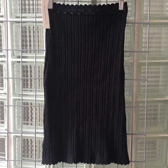 Reformation Black Ribbed Knit Two-Piece Skirt Set - Picture 7 of 9